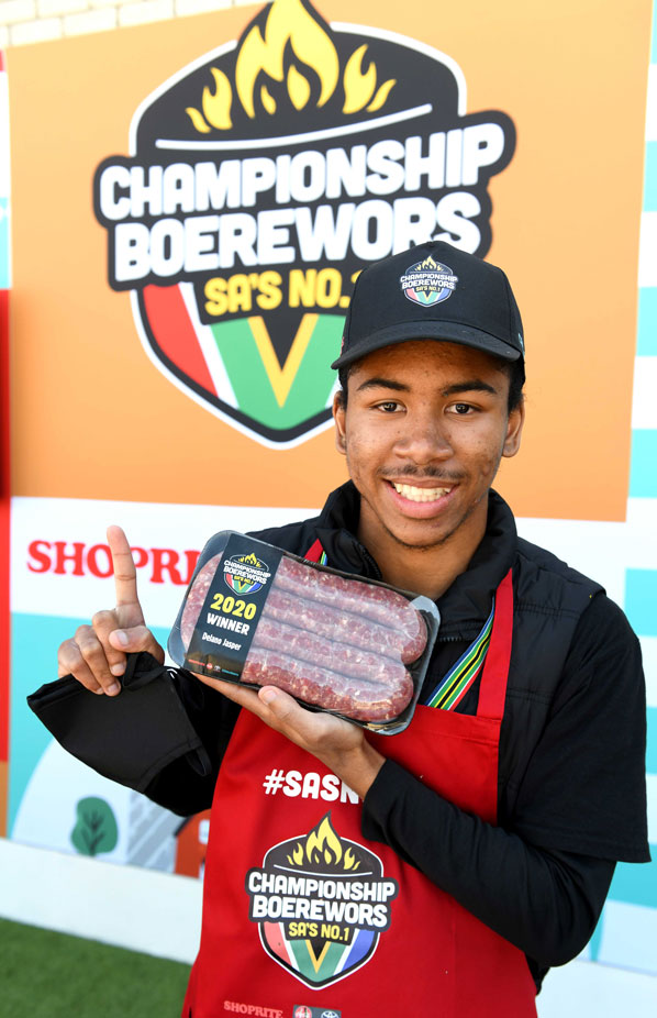 Eighteen-year old student Delano Jasper from Wellington in the Western Cape was announced the winner of the 28th annual Championship Boerewors competition. Jasper’s recipe - South Africa’s number one boerewors – will be available in all Shoprite and Checkers stores throughout South Africa from Friday, 11 September 2020. 