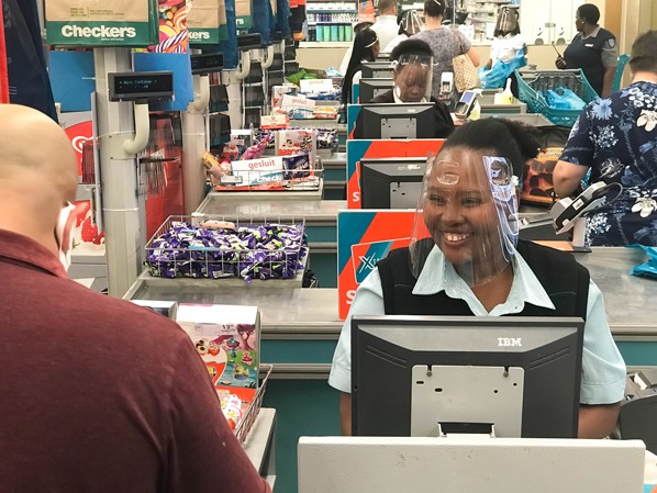 The Shoprite Group is providing its employees with plastic face shields