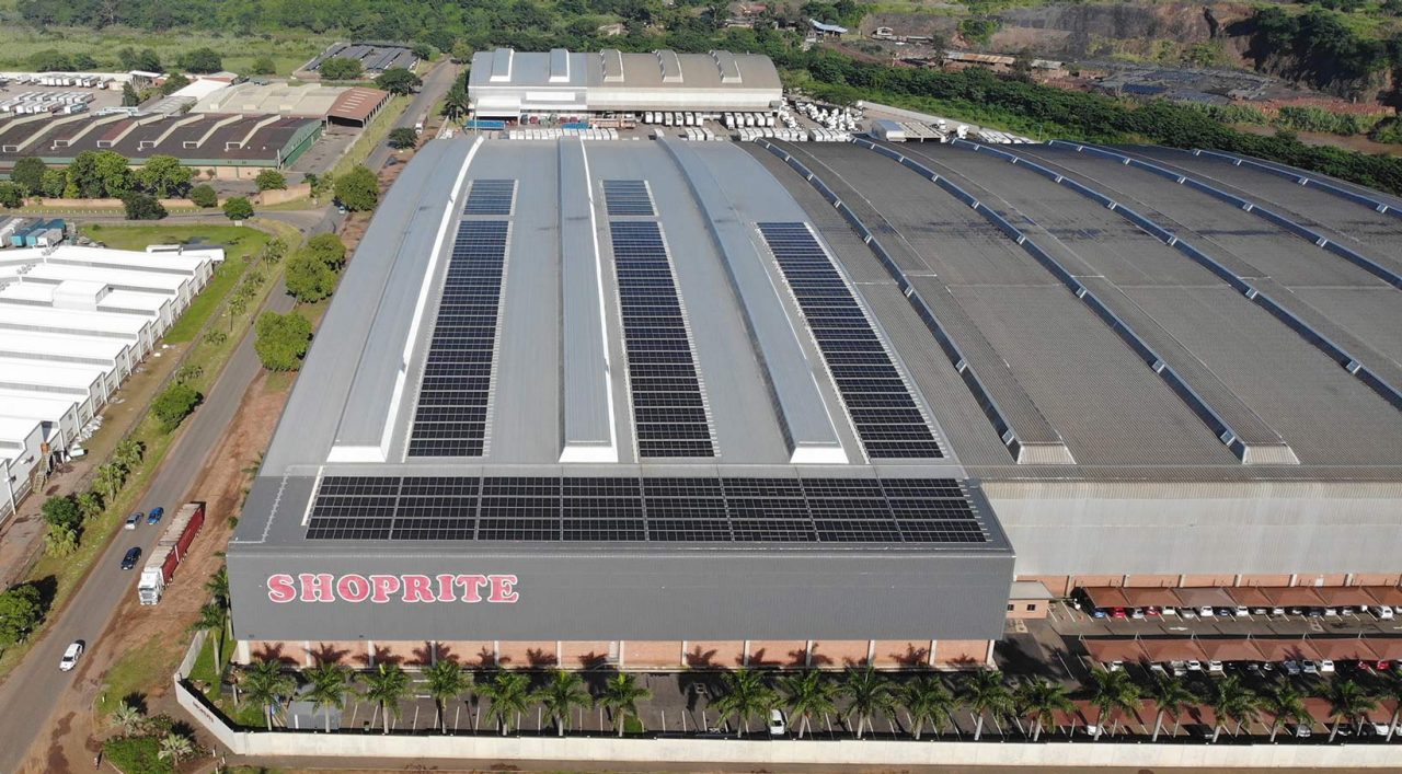 Shoprite roof with solar panels.